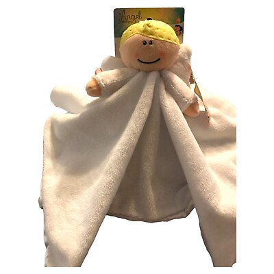 #ad 15quot; Square Plush Stuffed Angel Lovey Security Blanket Fuzzy with satin reverse $11.49