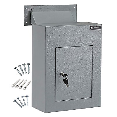 #ad AdirOffice Through the Wall Drop Box Mailbox with Adjustable Chute and $188.85