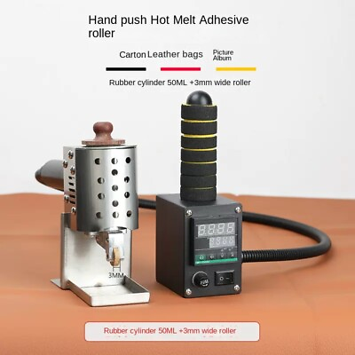 #ad Hand push Hot Melt Glue Roller Glue Applicator Yellow Glue Portable Leather $211.99