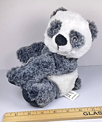 #ad Kelly Toy Panda Frosted Gray White 7quot; Squeaker Sound Plush Toy Kelly Pet 2015 $15.00