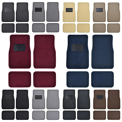 Carpet Floor Mats for Car Auto Truck SUV 4pc Front Back Liner Rug Protector Set $19.99
