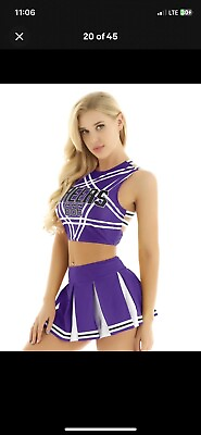 #ad Womens School Cheerleading Uniform Cosplay Roleplay XXL $20.00