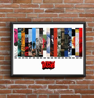 #ad Rush Discography Album Cover Print All 19 Albums on one print great gift GBP 20.00