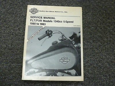 #ad 1982 1983 Harley Davidson FLT FXR 1340CC 5 Sp Motorcycle Service Repair Manual $209.47