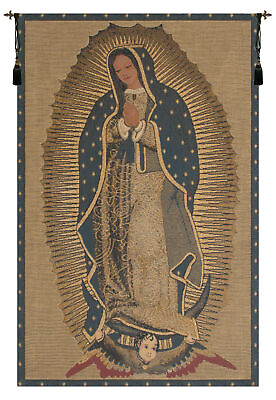 #ad La Virgen De Guadelupe Religious Belgian Tapestry Wall Art Hanging 27x19 inch $97.00