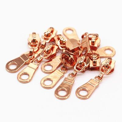 #ad 50PCS #5 Rose Gold Pulls for Nylon Coil Zippers Rose Gold Zipper Sliders for ... $26.76