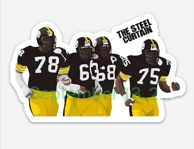 Pittsburgh Steelers magnet STEEL CURTAIN Man cave NFL $5.99