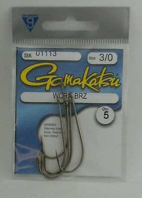 #ad Gamakatsu 01113 3 0 5Ct Bronze Worm Hooks $7.76