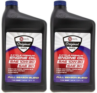 #ad 2 PK Genuine Exmark 135 2566 10W 30 Full Synthetic Engine Oil Quart Bottle $36.11