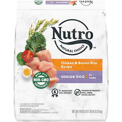 #ad Chicken amp; Brown Rice Dry Dog Food for Senior Dog 30 lb. Bag $71.23