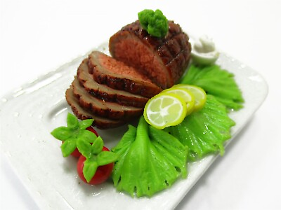 #ad Dollhouse Miniatures Food Glaze Ham Steak Honey Ham 1:6 Supply 15846 $6.99
