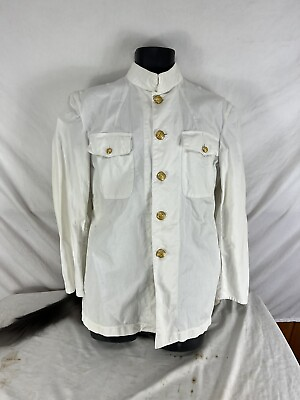 #ad Vintage US Navy Officers Whites Top $30.00