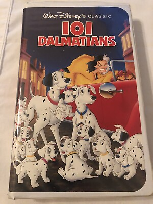 #ad 101 Dalmatians VHS 1992 Clamshell Black Diamond $4.99