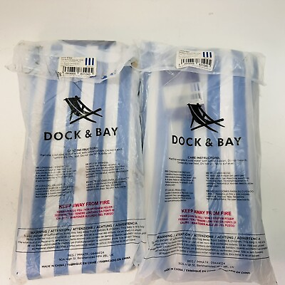 #ad 2X DOCK amp; BAY 100% Recycled Quick Dry Beach Towel Stripe XL 78quot; x 35quot; NWT NEW $35.98
