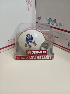 #ad New England Patriots Throwback Riddell 2 bar Mask Football Mini Helmet 65 81 $47.57