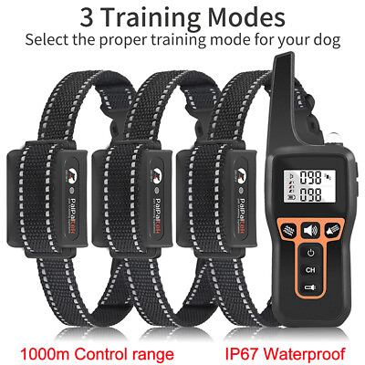 Dog Shock Training Electric Collar Remote Rechargeable Waterproof Pet Trainer $81.98