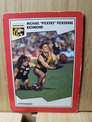 #ad MICHAEL PICKERING🏆1989 Scanlens #108 RICHMOND Stimorol AFL Trading Card🏆 AU $4.50