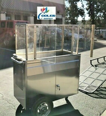 #ad NEW Fruit Cart Vending Concession Stand Stainless Steel Display Frutas Vendor $2150.00