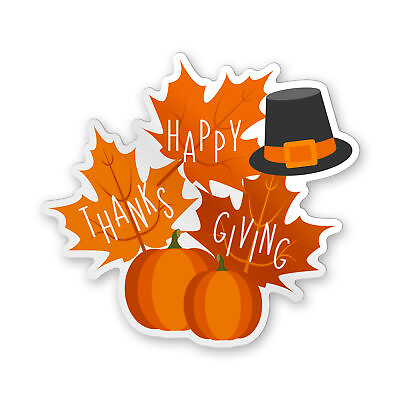 #ad Happy Thanks Giving Sticker Vinyl Size 4 Inches $6.25