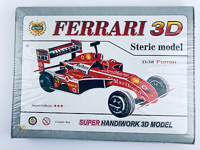 #ad Formula1 Racing Car Ferrari 3D Steric Model Toy Card Board Puzzle Handwork Model AU $34.00