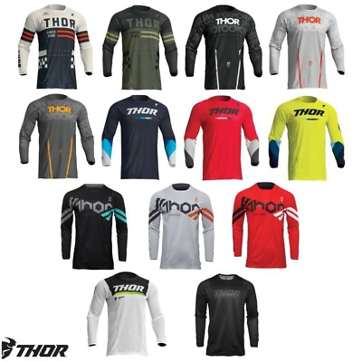 #ad 2024 Thor Pulse Men MX Motocross Offroad ATV Riding Jersey Pick Size amp; Color $28.50