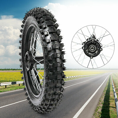 #ad 14quot; Fit 125cc Dirt Pit Bike Apollo Taotao Rear Wheel Rim 90 100 14 Tire Assembly $93.45