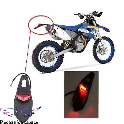 #ad #ad Universal Motorcycle LED Light Rear Fender Brake Tail Light Dual Sport Dirt Bike $11.75