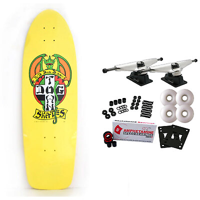 Dogtown Old School Skateboard Complete OG Red Dog 70#x27;s Classic Yellow 9quot; x 30quot; $134.95