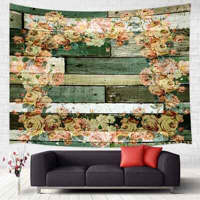 #ad Extra Large Tapestry Wall Hanging Retro Country Rose Floral Fabric Art Posters $26.10
