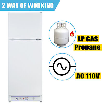 #ad 10 Cu.Ft Gas Propane Refrigerator Freezer RV Fridge Off grid Cabin Campervan AC $1499.00