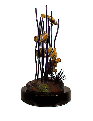 #ad J Townsend Sealife Clownfish in Coral Bronze amp; Ceramic Sculpture Signed 7 399 $2100.00