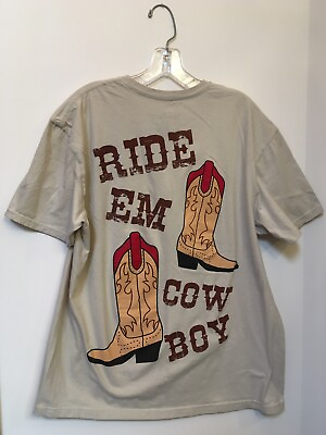 #ad BETTY BOOP RODEO COWGIRL Ride em Cowboy T SHIRT Womens L boots $14.85