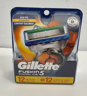 #ad Gillette Fusion5 ProGlide Mens Razor Blades 12 Cartridge Pack Sealed $27.99