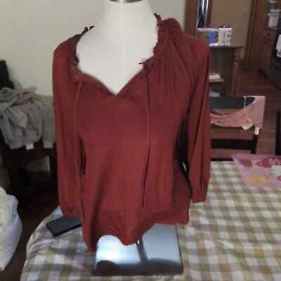 #ad Loft Outlet Small Red Blouse $10.00