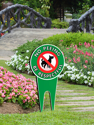 #ad No Dog Pee Sign Yard Sign with Metal H Stakes Stop Dogs from Peeing on Your Lawn $13.85