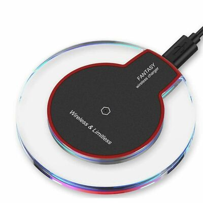 #ad Qi Wireless Charger Charging Pad iPhone X 8 XS Max XR Samsung S8 S9 Black $6.99