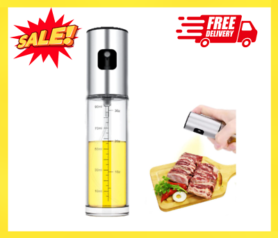 #ad Stainless Olive Oil Sprayer Cooking Mister Pump Fine Bottle Kitchen Gadget 100ml $10.40