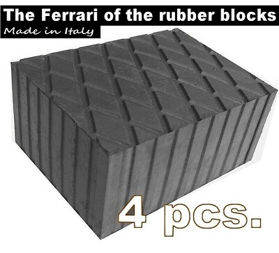 #ad 4 PCS. of RUBBER BLOCKS FOR LIFT 6quot; x 4 3 4quot; x3quot; made in ITALY $68.90