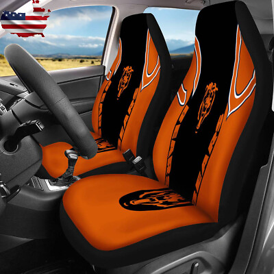 #ad US Chicago Bears Car Seat Covers Universal Fit Pickup Truck Seat Protectors 2PCS $51.29