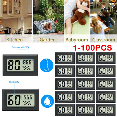 5 10 100x Humidity Meter Mini Digital Indoor Thermometer Hygrometer Temperature $106.46