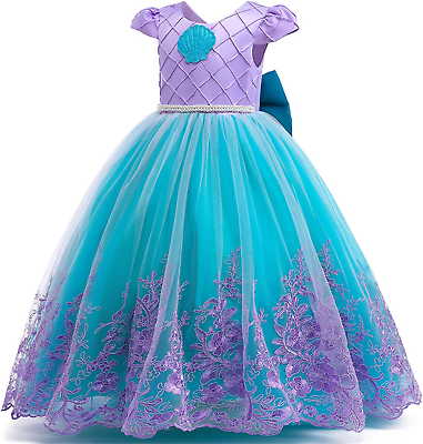 #ad Girls Mermaid Princess Dress Kids Mermaid Costume Dress up for Ariel 4 5Years $47.99