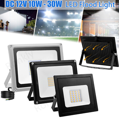 #ad LED Flood Light 12V 10W 20W 30W Spotlight Security Yard Garden Outdoor Lamp IP65 $12.99