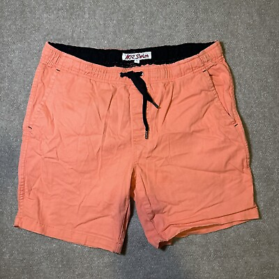 #ad Mr. Swim Mens Drawstring Coral Orange Pink Easy Muscle Beach Shorts L $18.00