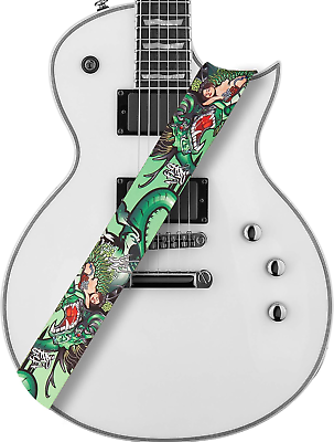 #ad Amumu Dragon Girl Guitar Strap Green Polyester Cotton for Acoustic Electric and $20.73