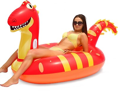 #ad Inflatable Float Dinosaur Giant Ride On Raft Lounge Pool Float FREE SHIPPING $37.99