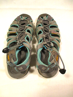 #ad Keen Whisper Water Sandals Adjustable Pull Toggle Closed Toe Blue Teal Sz 9 $23.00