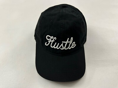 #ad New Hustle Graphic Black Baseball Cap Hat One Size $24.99