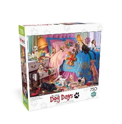 #ad Buffalo Games Dog Days Puppies 750 Pc Jigsaw Puzzle Summer School New $11.98