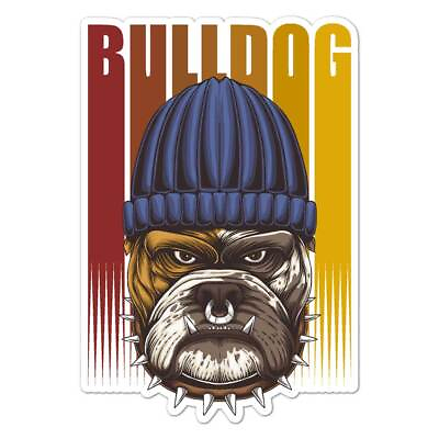 #ad Bulldog Beanie Vinyl Decal Sticker Indoor Outdoor 3 Sizes #7590 $23.95