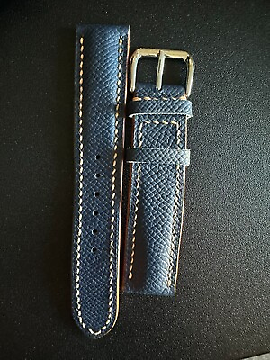 #ad Grain calf Leather blue watch strap 20mm $34.00